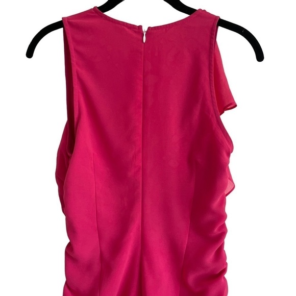 Lovers + Friends Fuchsia Gathered Ruffle Mini Dress, Size S - Picture 6 of 7